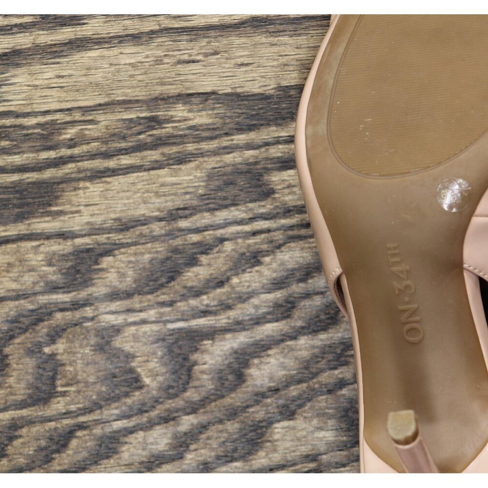 On 34th Womens Elayne Cutout Pumps Heels 10020348000 Nude Patent Brown 9.5M - Picture 6 of 10